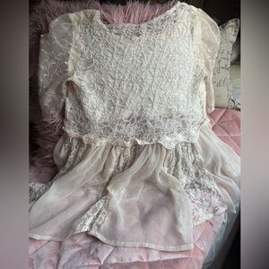 Vintage People Cream Lace Top